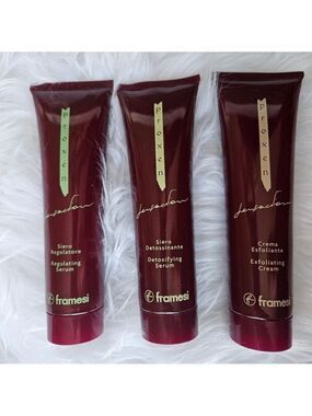 Framesi Proxen Products: Regulating Serum, Detoxifying Serum & Exfoliating Cream